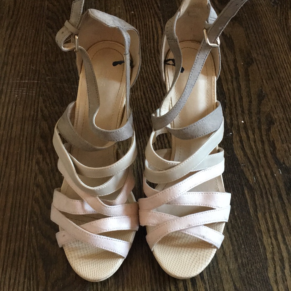 Ombré strappy heels
